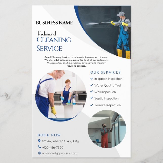 Hausreinigung Business Flyer (Vorne)