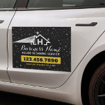 Hausreinigung Druck Waschhaus-Logo schwarz Auto Magnet<br><div class="desc">Power Reinigung Wash Roof Clearing Monogram House Logo Black Car Magnet</div>