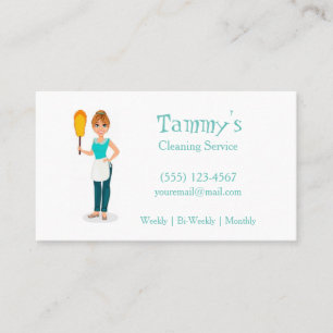 Hausreinigung Girl Service Business Card Visitenkarte