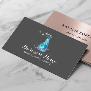 Hausreinigung Gleiten sauberere Rose Gold Visitenkarte