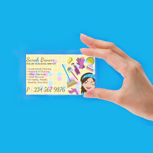 Hausreinigung Janitorial Lady Maid Visitenkarte