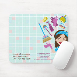 Hausreinigung Janitorial Lady Washing Mousepad