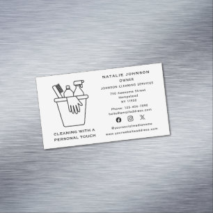 Hausreinigung Janitorial Social Media Magnetische Visitenkarte