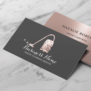 Hausreinigung Rose Gold Vakuumreiniger Visitenkarte