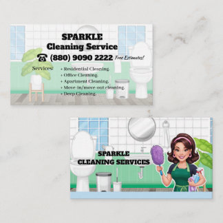 Hausreinigung Visitenkarte Green Maid