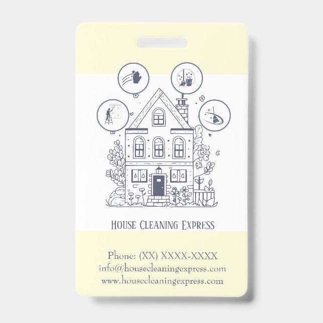 Hausreinigung Zuhause Services Charming Ausweis (Front)