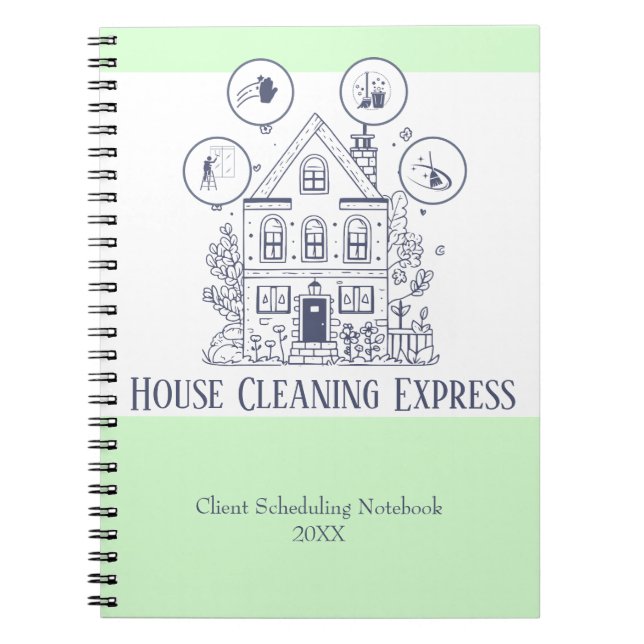 Hausreinigung Zuhause Services Charming Notizblock (Vorderseite)
