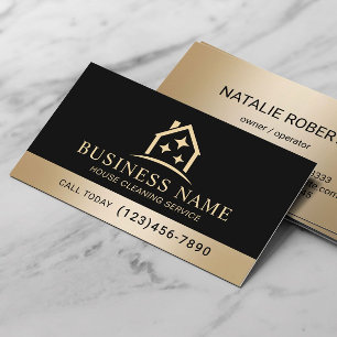 Hausreinigungsdienst Black & Gold Housekeeping Visitenkarte