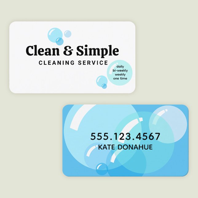 Hausreinigungsseifenblasen Visitenkarte (Von Creator hochgeladen)