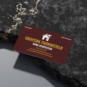 Hausrenovierung Generalunternehmer Fett Burgunderr Visitenkarte