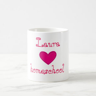 Hausschule für Liebe Rosa Kaffeetasse