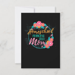 Hausschule Mama Geschenk Funny Zuhause School Schu RSVP Karte