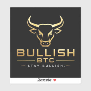 Haussier auf btc aufkleber