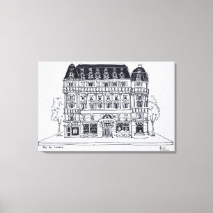 Haussmann Architecture Rue du Louvre, Paris Leinwanddruck