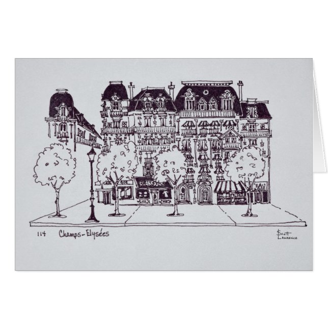 Haussmann-Architektur| Champs Elysees (Vorderseite (Horizontal))