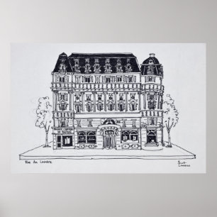 Haussmann-Architektur   Rue du Louvre, Paris Poster