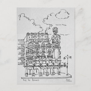 Haussmann Gebäude   Rue de Rennes, Paris Postkarte