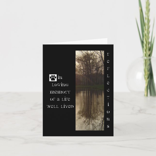 Haustier-Beileids-Karte Karte (Vorderseite)