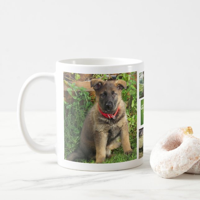Haustier-Collagen-Foto-Tasse (Gras) Kaffeetasse (Mit Donut)