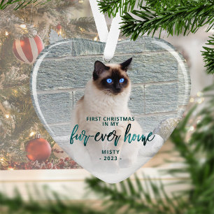 Haustier-Foto Erstes Weihnachten Für Immer Zuhause Ornament