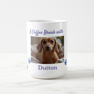 Haustier-Foto Pfotenabdrücke Dachshund Personalisi Kaffeetasse