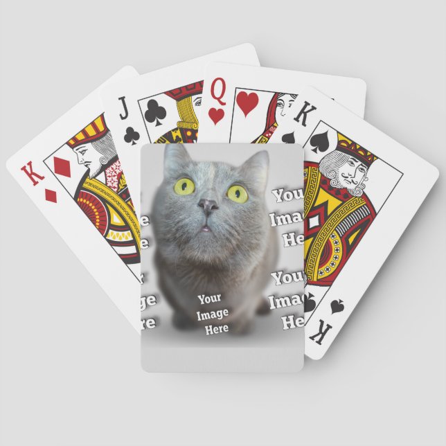 Haustier-Foto-Schablone Spielkarten (Rückseite)