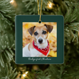 Haustier Foto Vorweihnachtsname Keramikornament