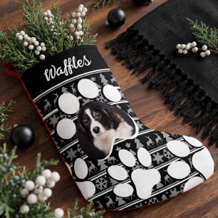Haustier-Foto-Weihnachtsandenken Hund Katze Pfoten Kleiner Weihnachtsstrumpf