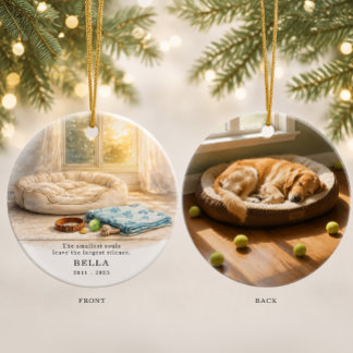 Haustier-Gedenkfoto- & Illustrations-Schmuckanhäng Keramik Ornament