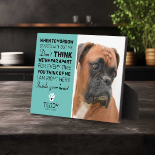 Haustier-Gedenkstätte Teal-Andenken-Hunde-Andenk Fotoplatte