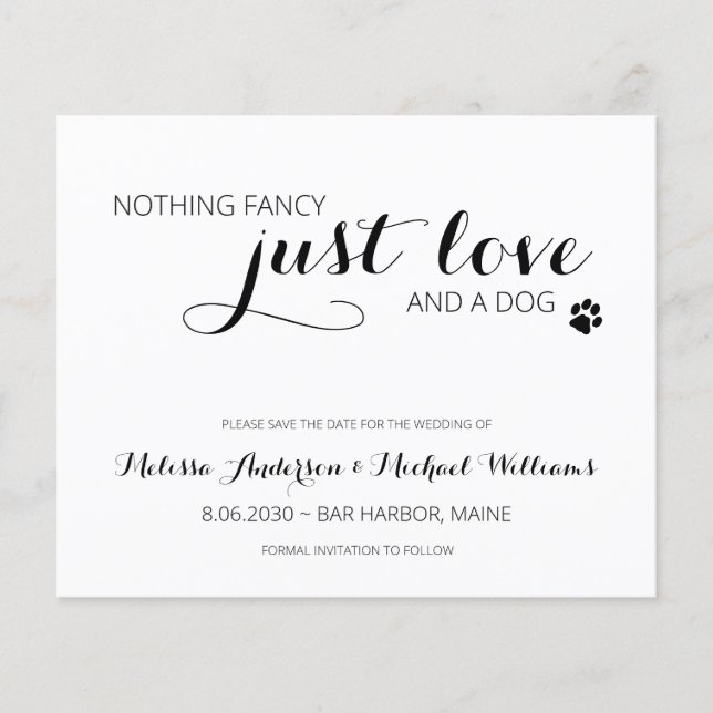 Haustier Hochzeit nur Liebe Haushalt Hund Save the (Vorderseite)