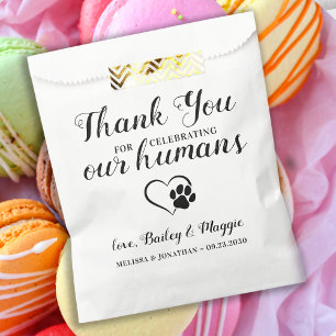 Haustier Hochzeit Personalisierter Hund Leckerei D Geschenktütchen