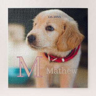 Haustier-Hund-Foto-est-Jahr-Name-Monogramm-Katze-E