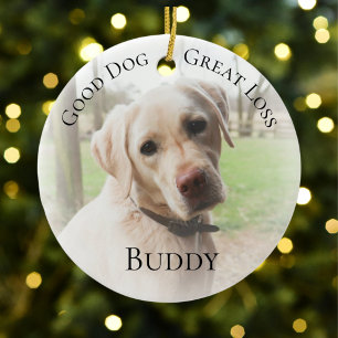 Haustier-Hund-Gedenkfoto-Schmuck Guter Hund Keramik Ornament