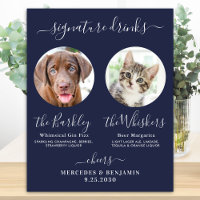 Haustier Hund Hochzeit Signature Drinks Foto Navy