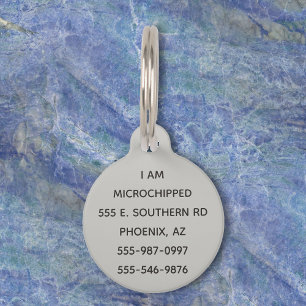 Haustier-Hund-Katze-Monogramm-Tag individuell mikr Haustiermarke