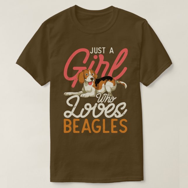Haustier Hund Lover Nur ein Mädchen, das Beagle Li T-Shirt (Design vorne)
