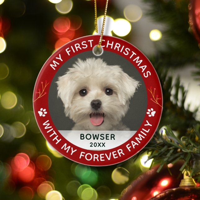 Haustier Hund mein erstes Weihnachts Custom Foto R Keramik Ornament (Von Creator hochgeladen)