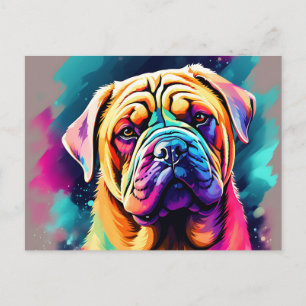 Haustier Hund Portrait Shar Pei Postkarte