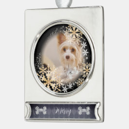 Haustier Hund Weihnachten Schwarzes Gold Ornament