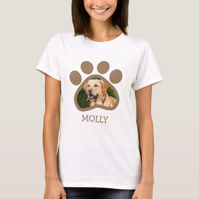 Haustier-HundeFoto-Tatzen-Druck T-Shirt (Vorderseite)