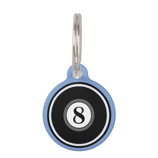 Haustier Identifikations-Umbau - Ball 8 - blaues Tiermarke (Vorderseite)