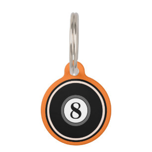 Haustier Identifikations-Umbau - Ball 8 - Orange Tiernamensmarke