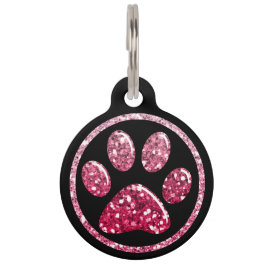 Haustier Identifikations-Umbau - Dunkelheits-Rosa Tiernamensmarke