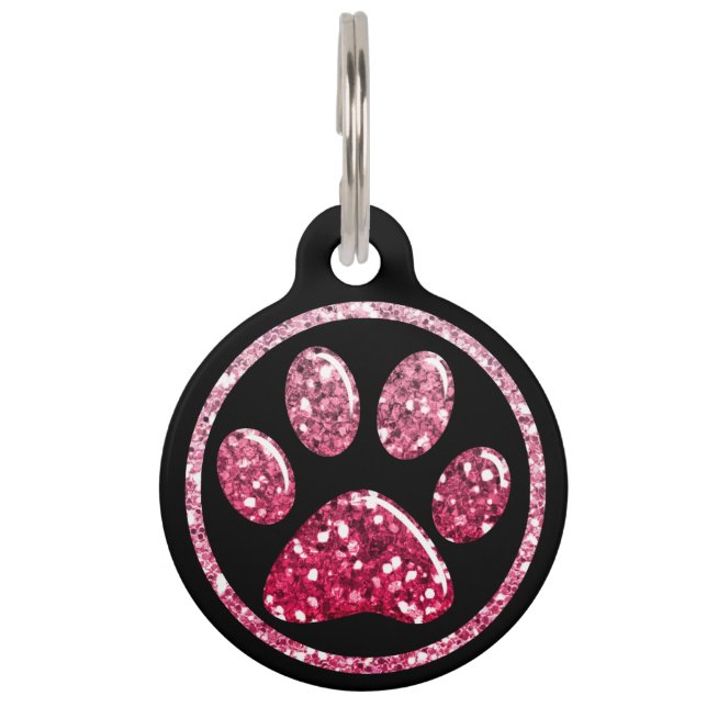 Haustier Identifikations-Umbau - Dunkelheits-Rosa Tiernamensmarke (Vorderseite)