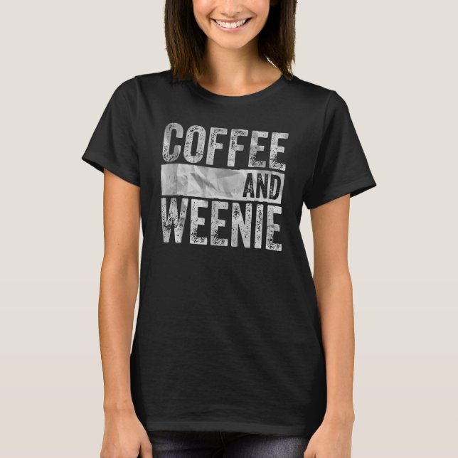 Haustier-Kaffee und Würstchen T-Shirt (Vorderseite)