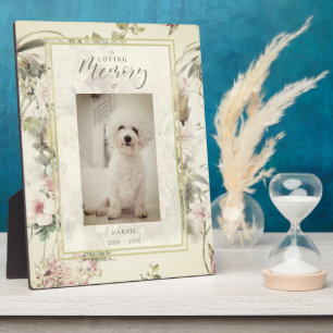 Haustier Katze Hund Blumig Vintage Romantisch Gede Fotoplatte