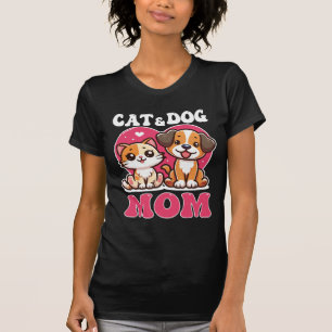 Haustier Katze Hund Mama Shirt für Frauen Mütter T