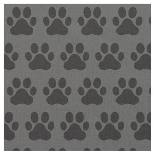Haustier Katze Paw Prints grau schwarz Stoff
