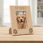Haustier Katze Paws Liebe Individuelle Name Geätzte Rahmen<br><div class="desc">Dieses Design kann in dem Bereich personalisiert werden, der durch das Ändern des Fotos und/oder Textes zur Verfügung gestellt wird. Oder Sie können es anpassen, indem Sie den Mausklick auswählen, um weitere Optionen anzupassen, um die Farbe des Hintergrunds zu löschen oder zu ändern, Text hinzuzufügen, die Textfarbe oder den Stil...</div>